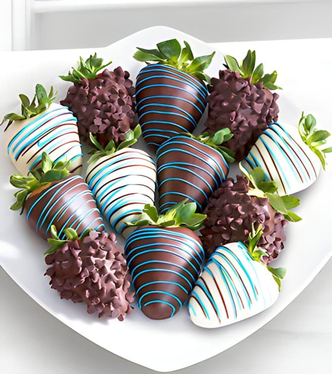 Blue Bounty - Dozen Dipped Strawberries, Graduation