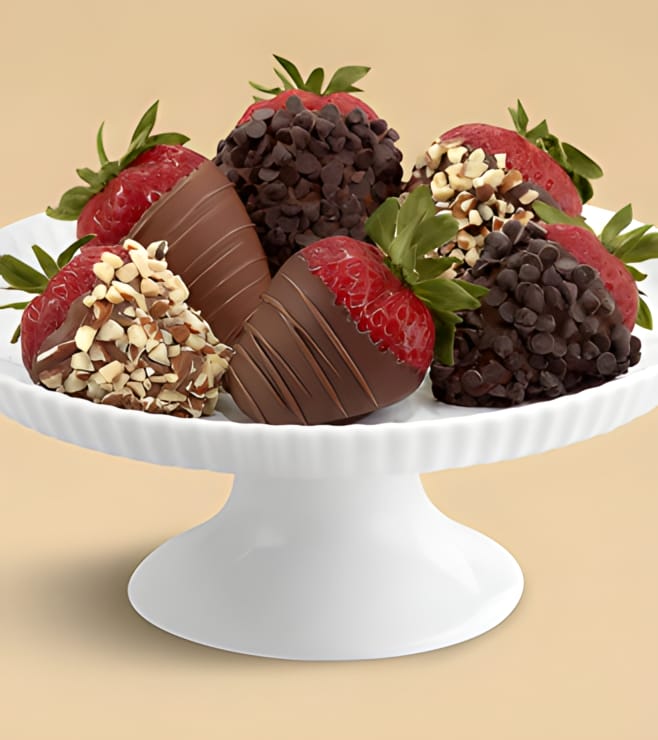 Choco-refic Half Dozen Dipped Strawberries, Food Gifts