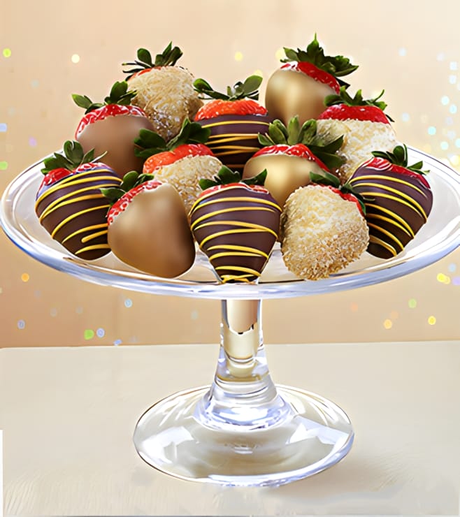 All That Sparkles - Dozen Dipped Strawberries, Boxes of Chocolate Covered Fruit