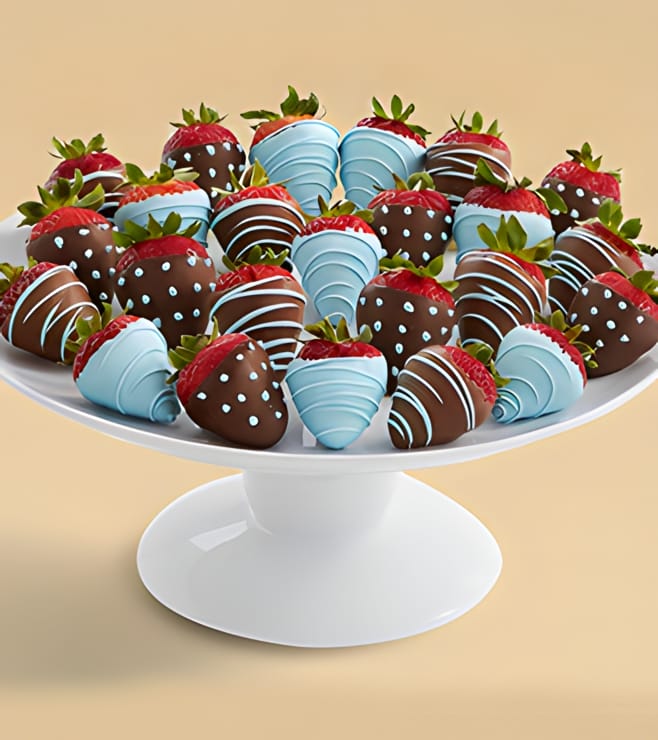 True Blue - Two Dozen Dipped Strawberries, Chocolate Covered Strawberries
