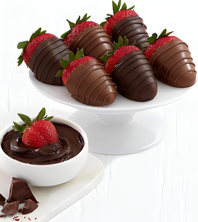 Sinful Creation -6 Chocolate Dipped Strawberries, Get Well