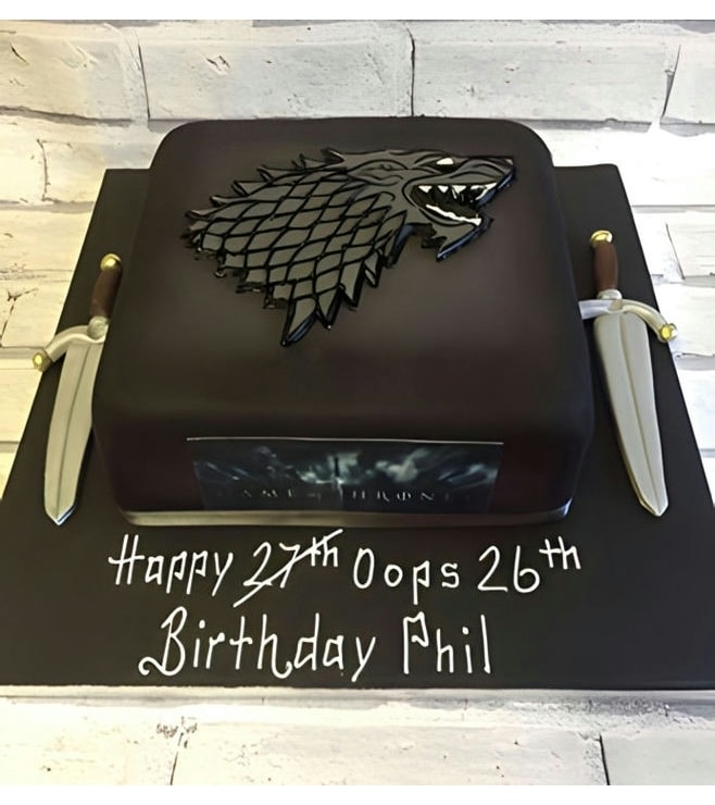 Black Night House Stark Cake, Game of Thrones