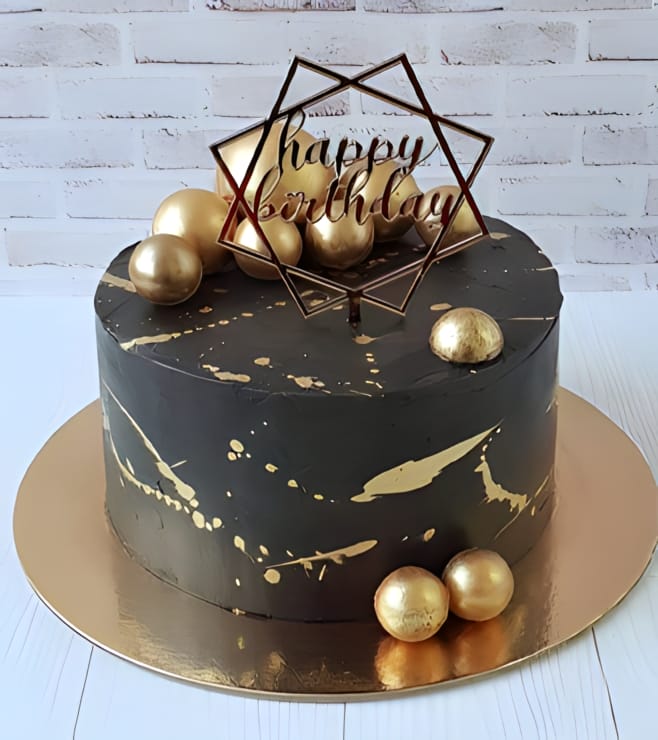 Gilded Marble Cake, Birthday Cakes
