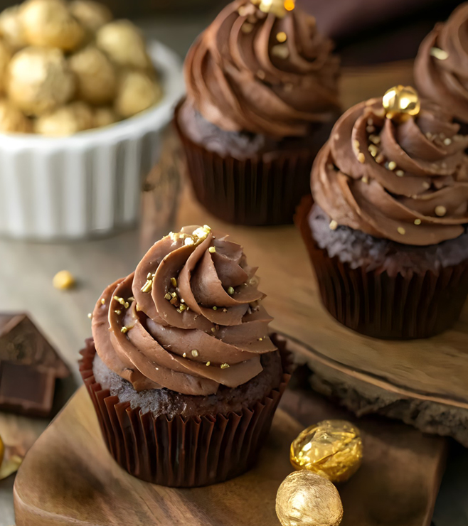 Gold Rush Swirls Cupcakes