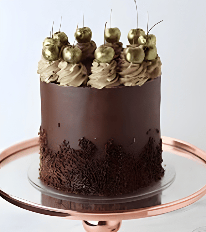Golden Bliss Chocolate Cake