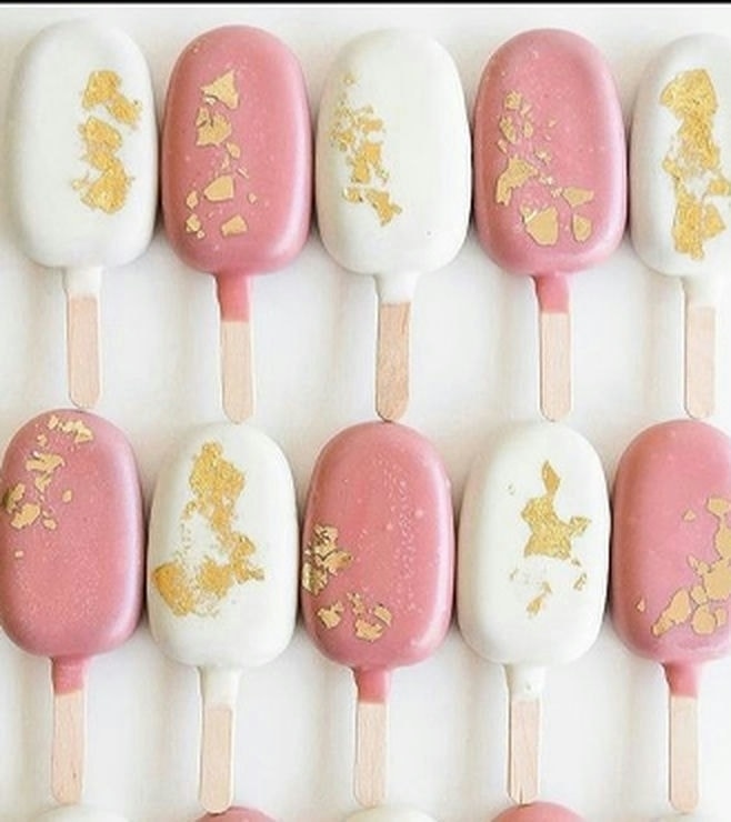 Golden Blush Cakesicles