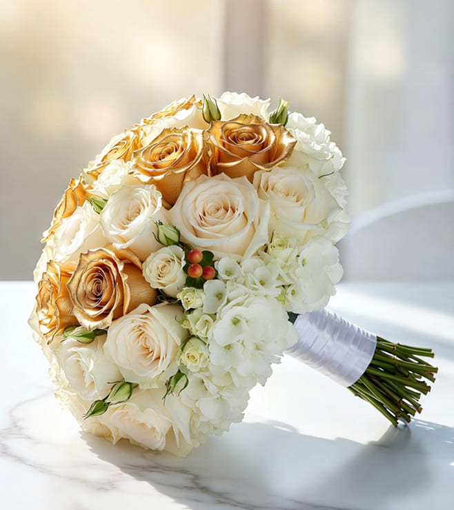 Golden Legacy Hand-Tied Bouquet, New Year Gifts
