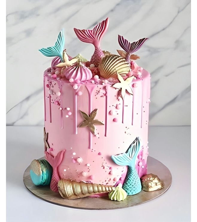 Golden Sea Life Cake, Customized Cakes