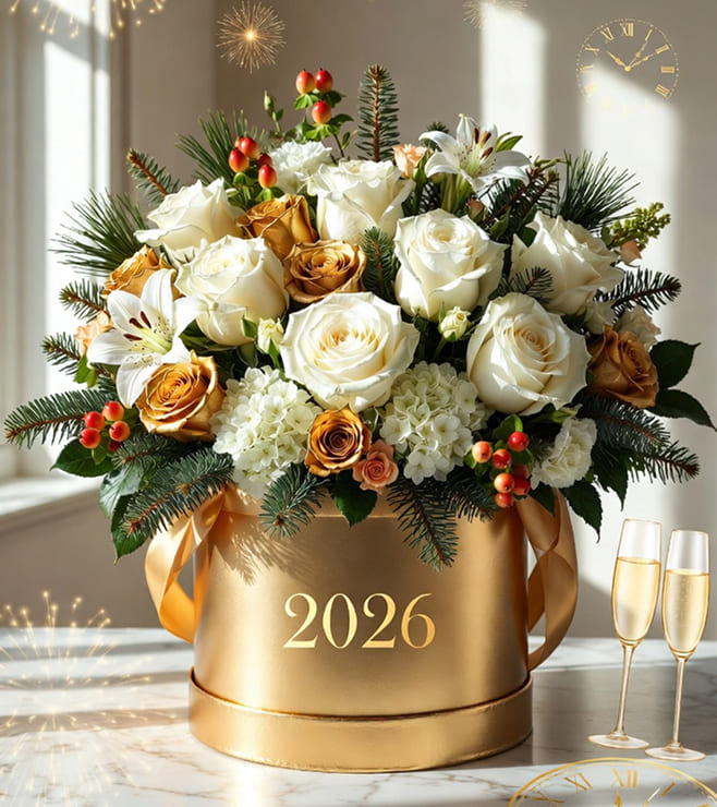 Golden Year Hatbox, New Year Gifts