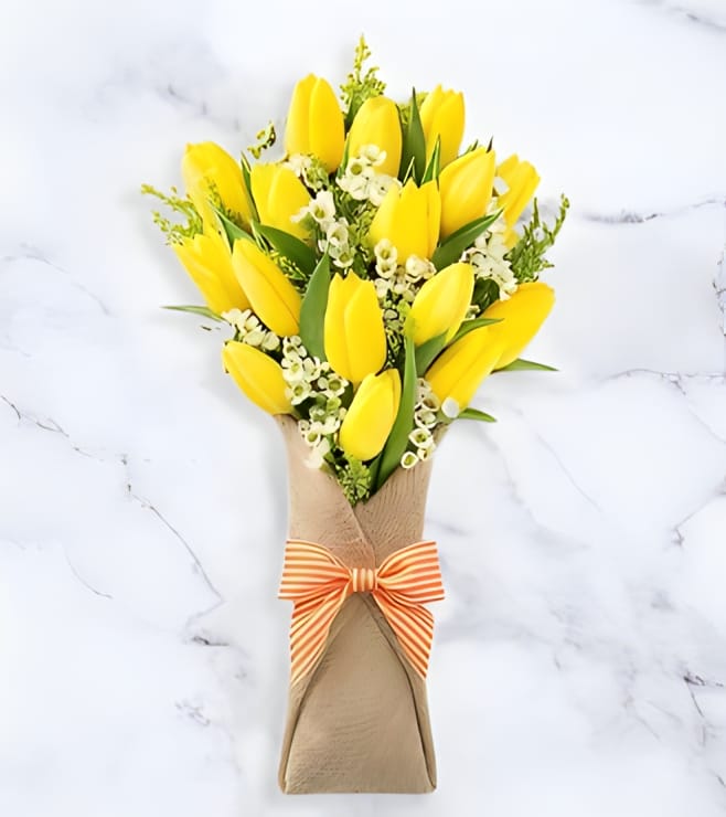 Happy Yellow Tulips, Get Well