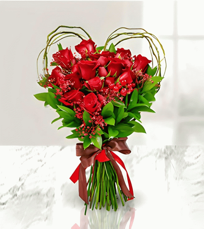 Head Over Heels Rose Bouquet, Valentine Flowers