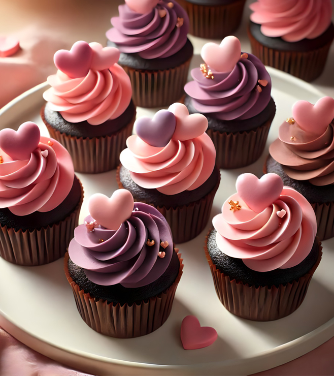 Heartwarming Swirls Cupcakes
