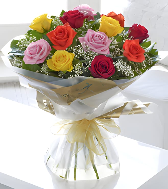 Heavenly Mixed Rose Hand-tied, Black Friday Deals