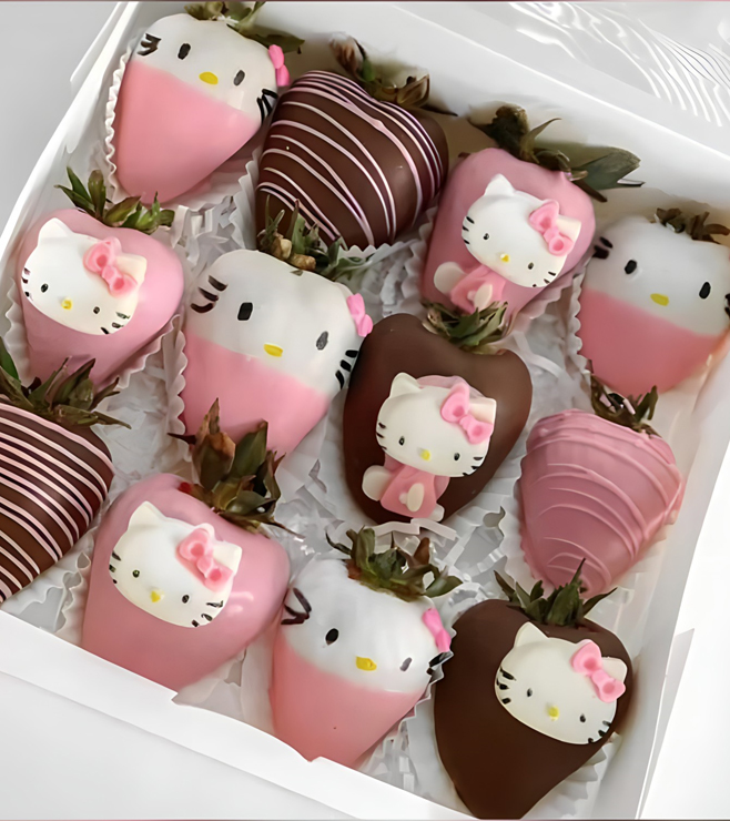 Hello Kitty Dipped Strawberries