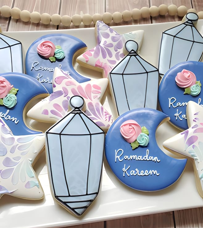 Hues of Blue Ramadan Cookies, Blue