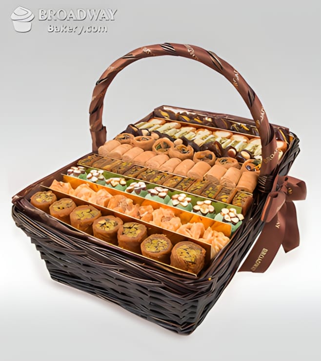 Traditional Sweets Grand Basket, Gourmet Nuts & Snacks