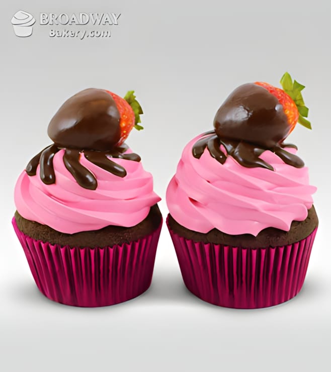 Strawberry Burst - 2 Cupcakes, Cupcakes