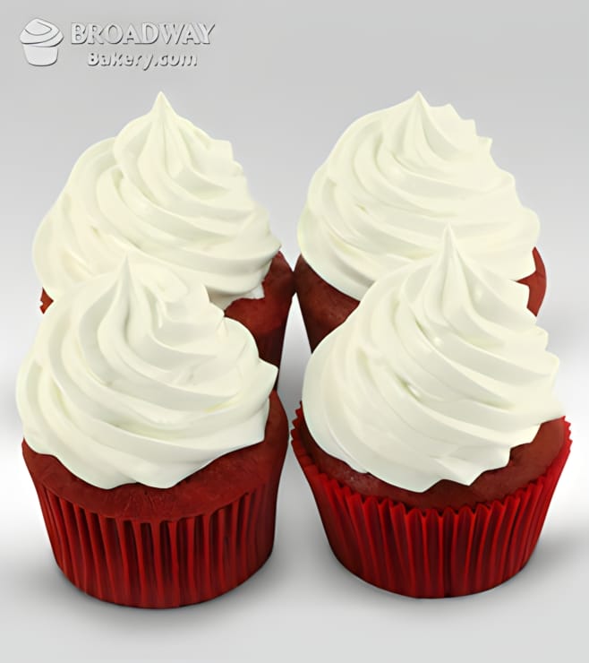 Red Velvet Addiction - 4 Cupcakes, Cupcakes & Cakes