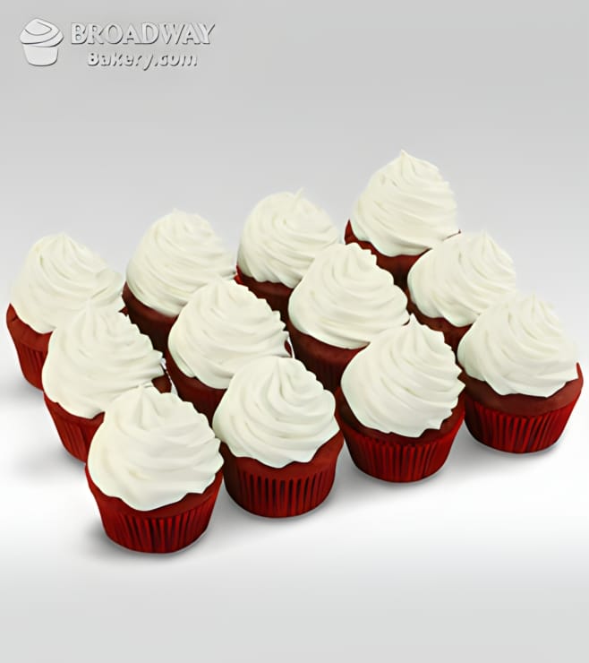 Red Velvet Addiction - 12 Cupcakes, 1-Hour Gift Delivery