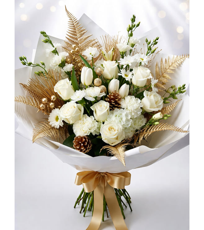 Ivory Elegance Bouquet, Christmas Gifts