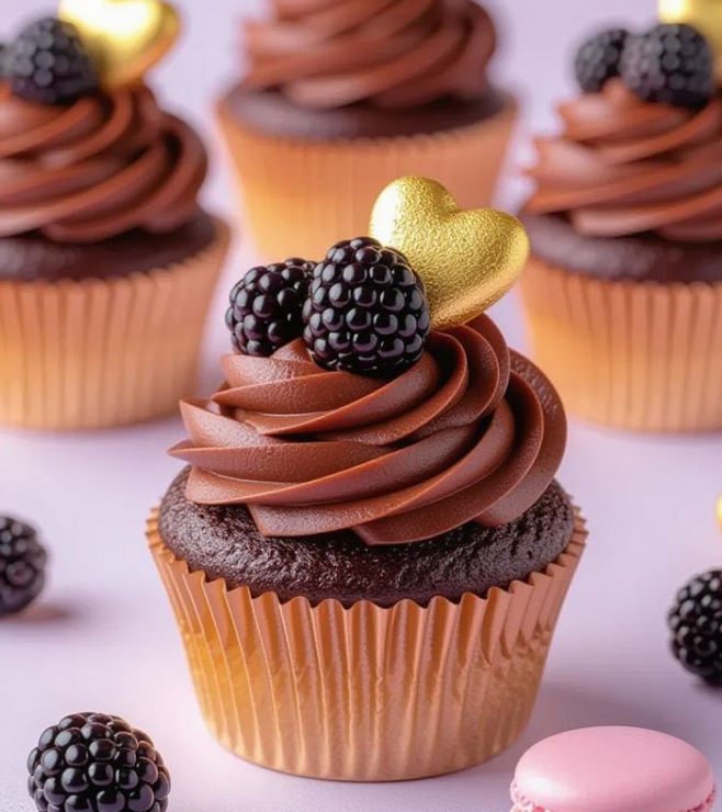 Juicy Blackberry Cupcakes, Cupcakes