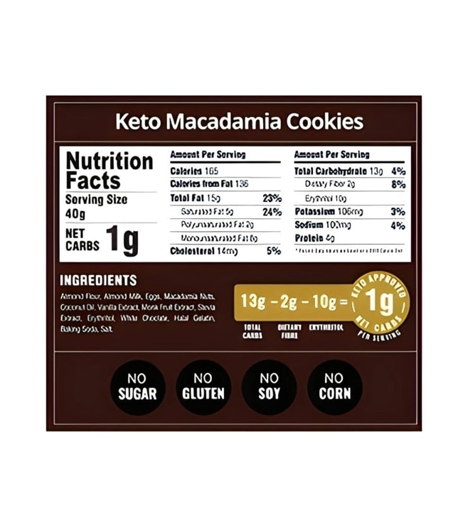 Keto Macadamia Cookie By Broadway Bakery.