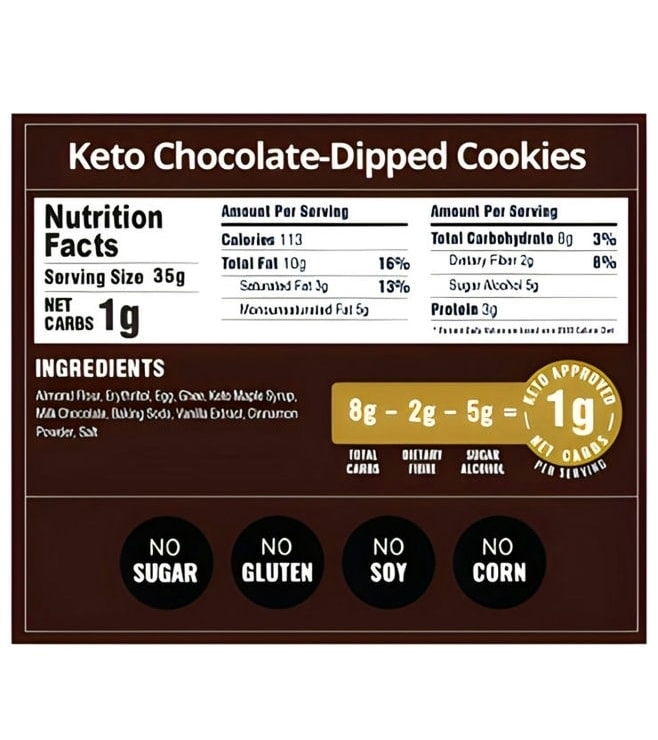 Keto Chocolate Dipped Cookie By Broadway Bakery