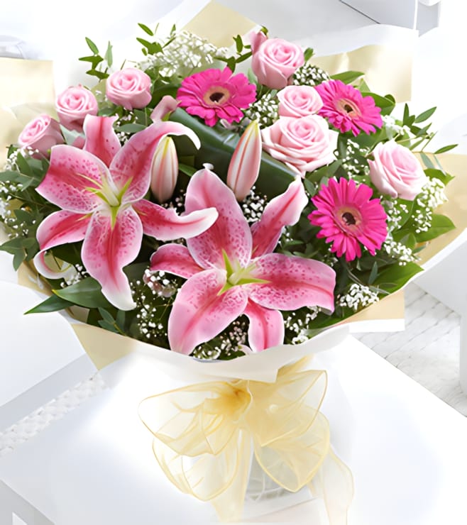 Large Pink Radiance Hand-tied