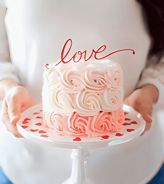 Love Rosette Cake