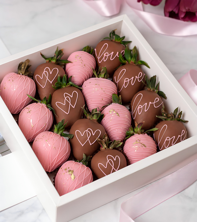 Lovely Charm Dipped Strawberries, Mother's Day