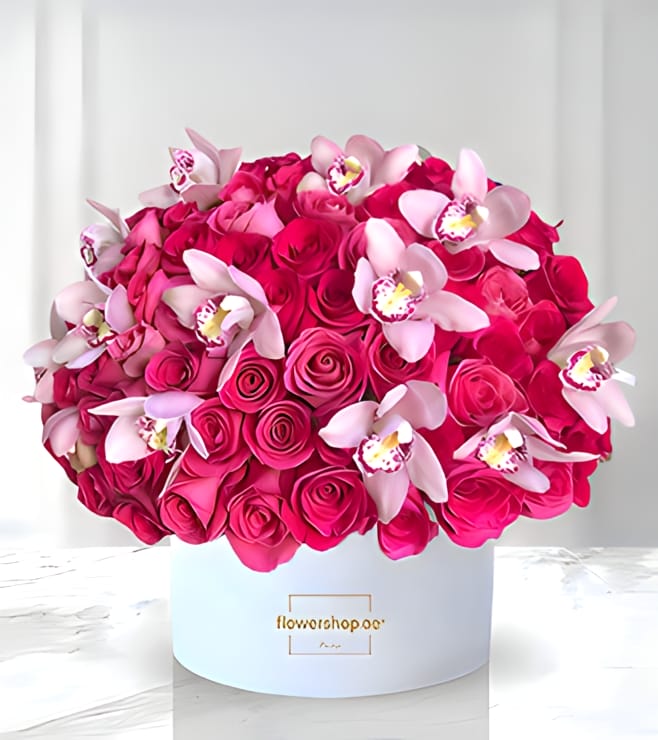 Lovely in Pink Rose Hatbox, Mother's Day