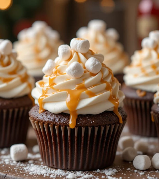 Mallow Swirls Cupcakes