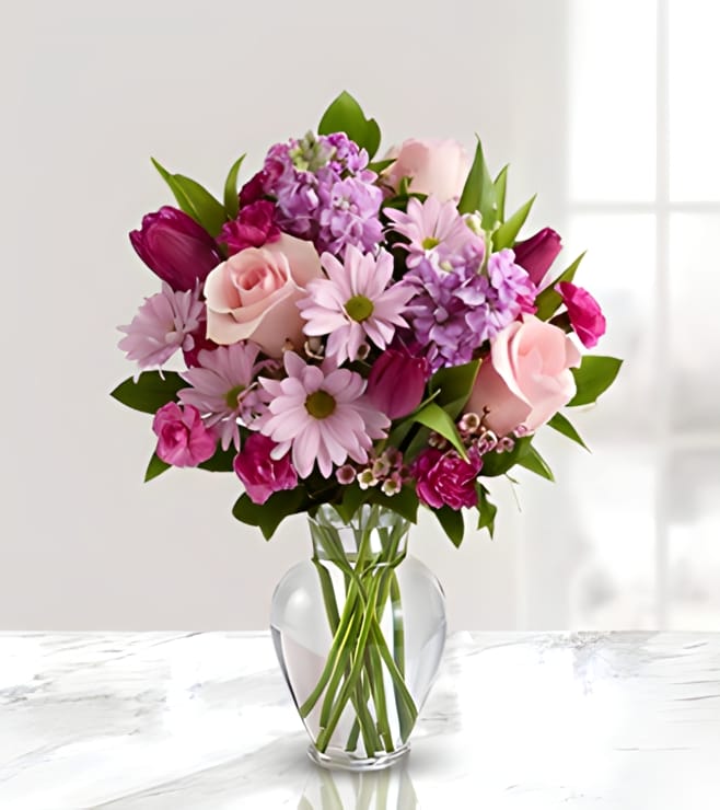 Marvelous Mauve Bouquet, Flowers