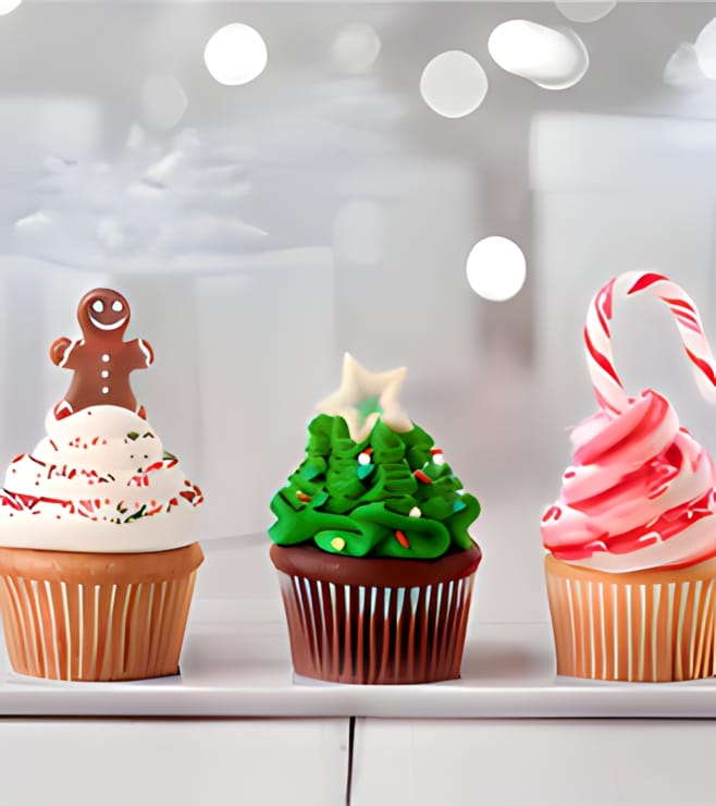 Merriest Christmas Cupcakes