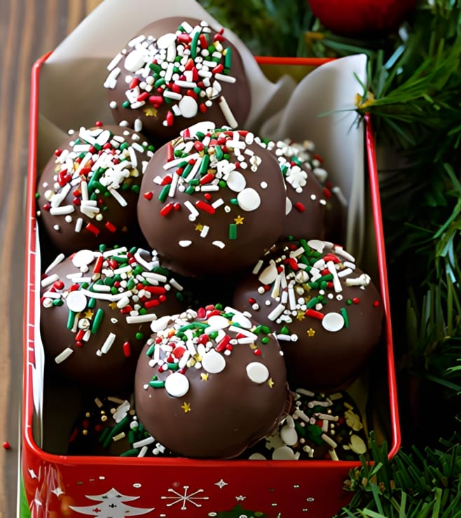 Merry Christmas Chocolate Truffles