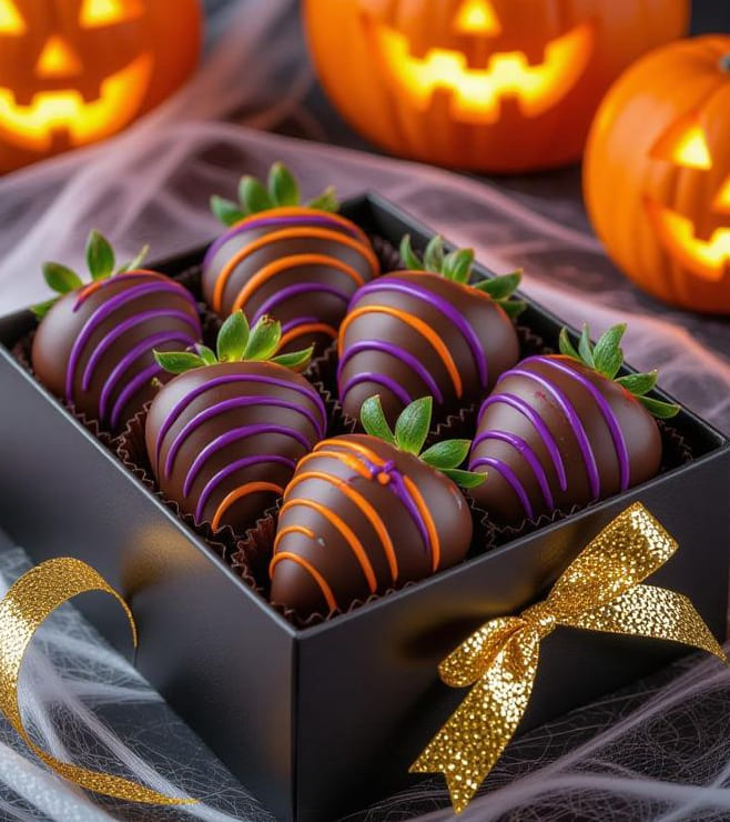 Midnight Orchard Dipped Strawberriess, Halloween