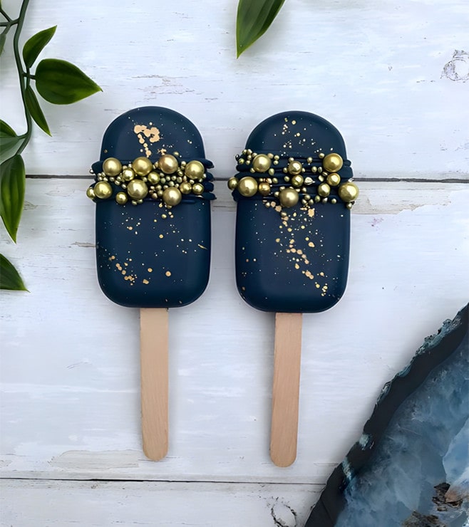 Midnight Gold Rush Cakesicles