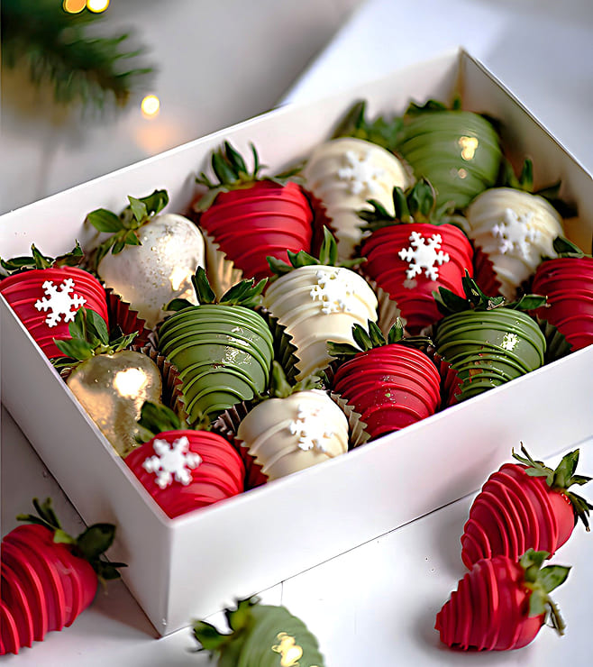 Midwinter Magic Dipped Strawberries