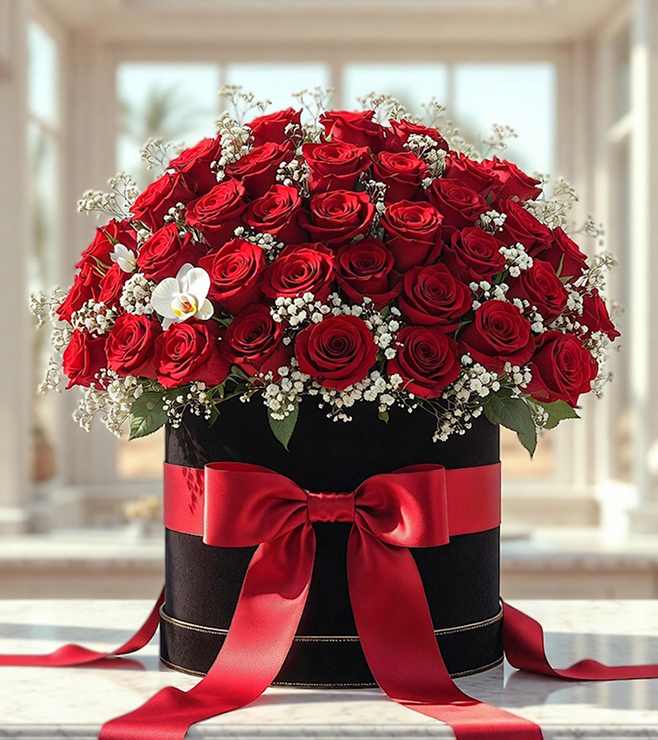 Modern Romance Hatbox, Flowers