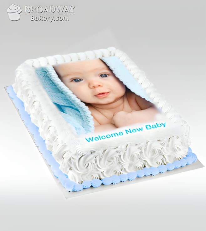 New Baby Photo Cake
