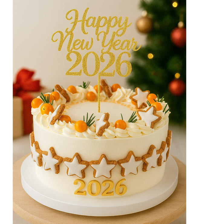 New Year Celebration Cake