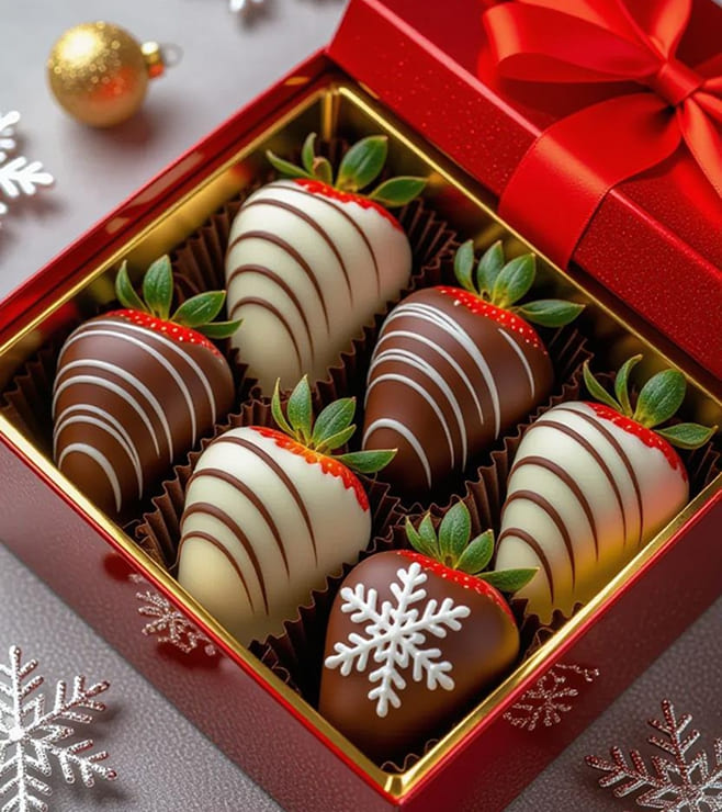 Northern Lights Dipped Strawberries