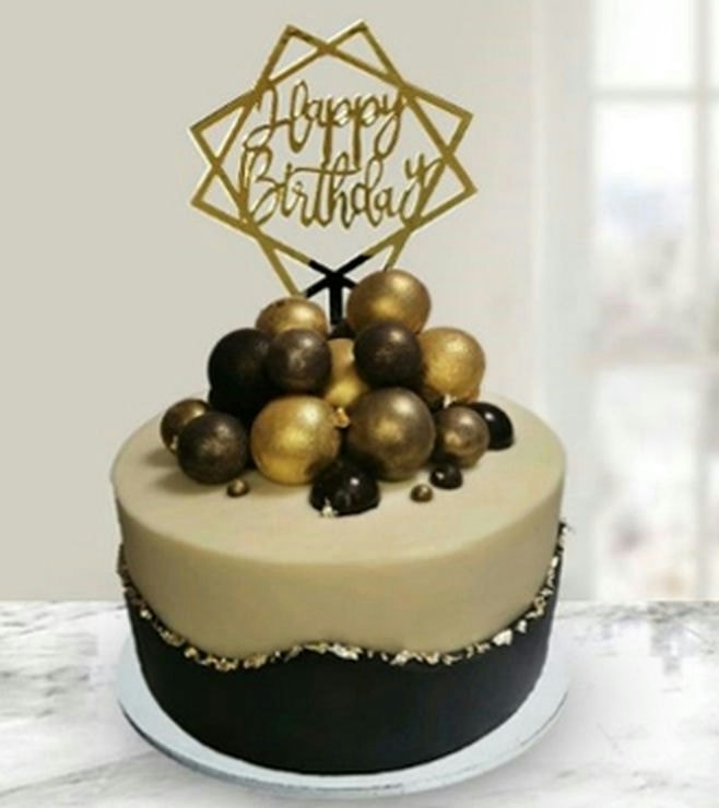 Opulent Dual-Toned Cake, Birthday Cakes