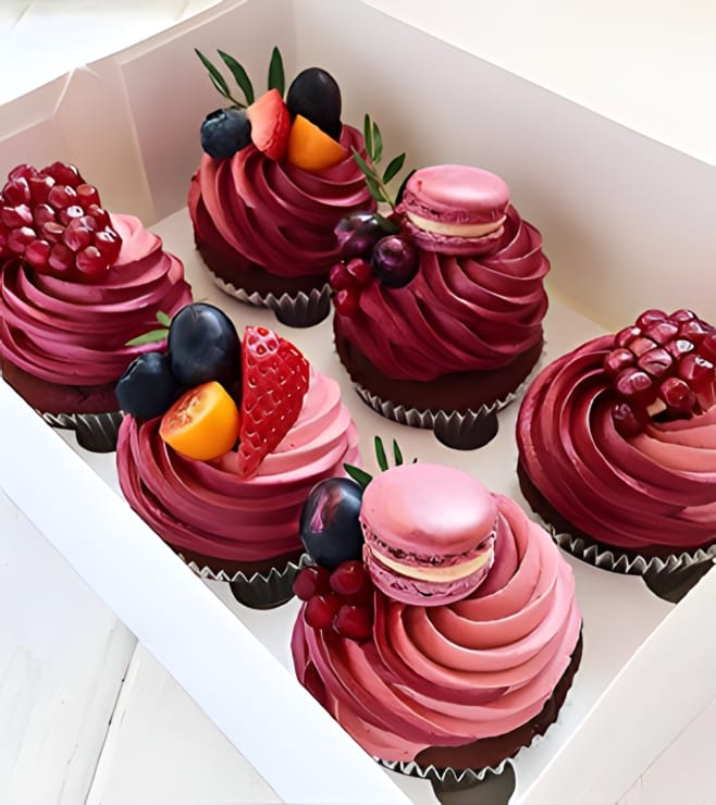 Lover's Twist Cupcakes, Red