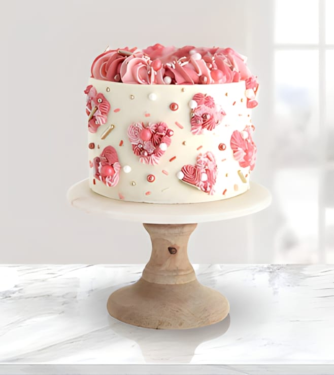 Lover's Heart Cake, White