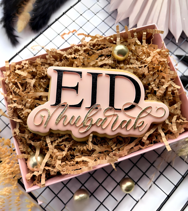 Pink Eid Mubarak Cookies, Cookies