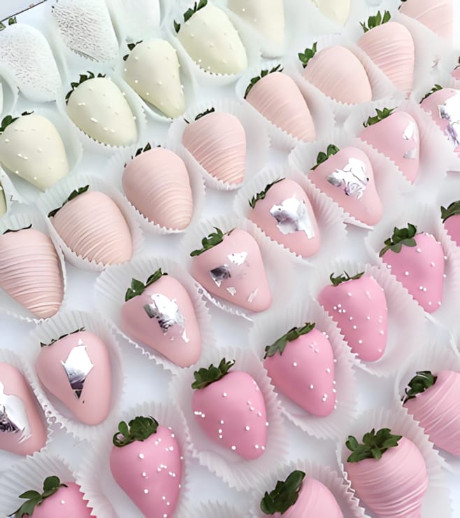 Pink Lovelies Dipped Strawberries