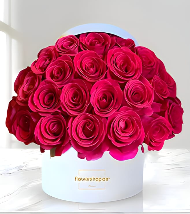 Pink Rose Ensemble Hatbox