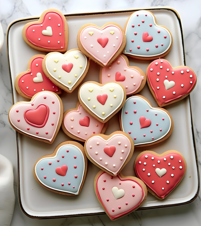 Polka Heart Cookies