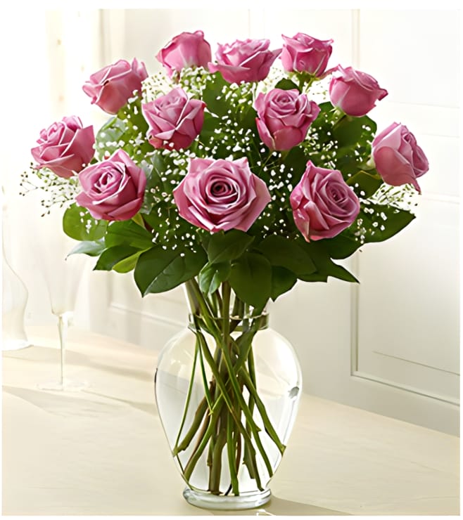 Premium Stem Purple Roses, 1-Hour Gift Delivery
